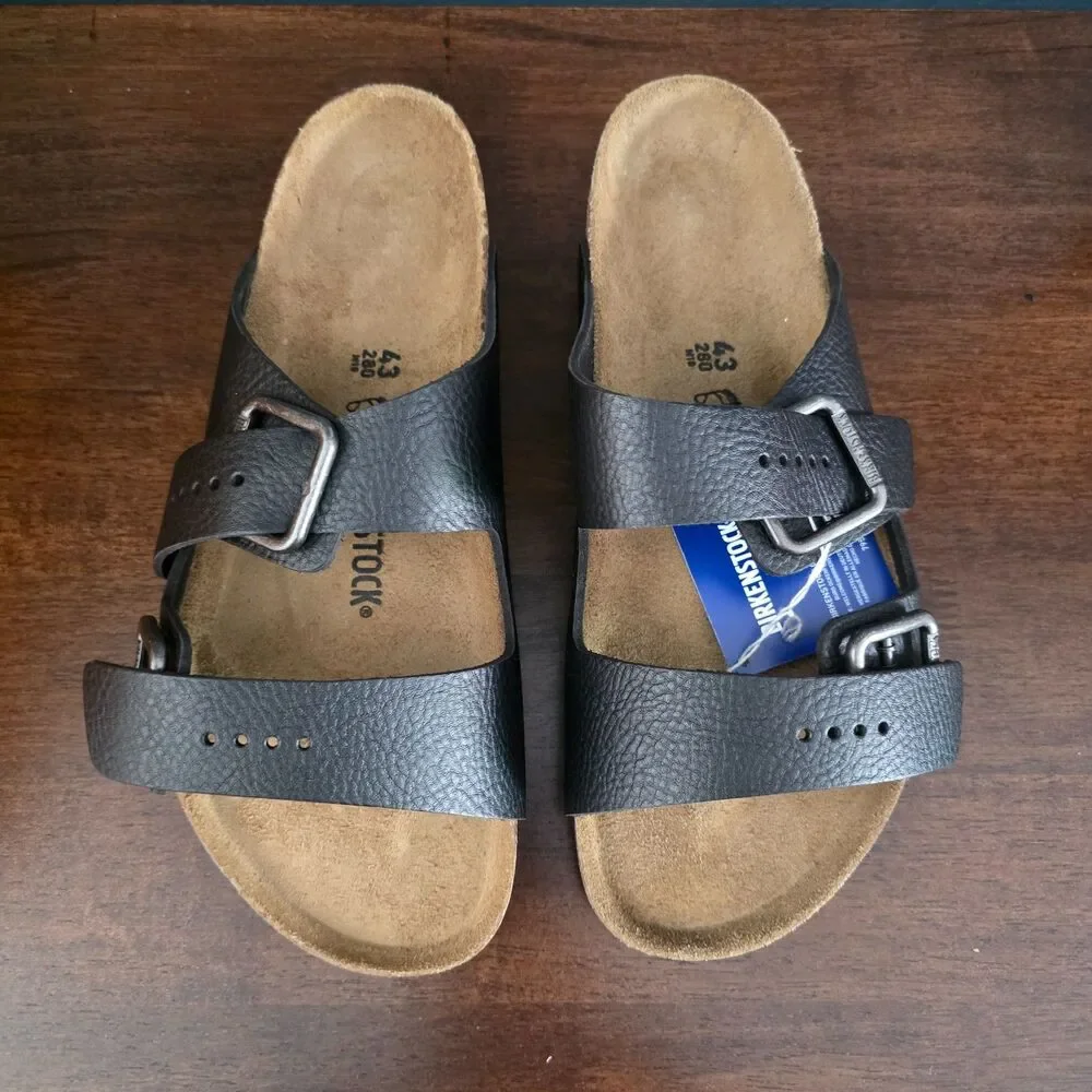 Birkenstock Arizona Wired buckle Vintage wood black Sandals 43 US Mens 10 R NIB